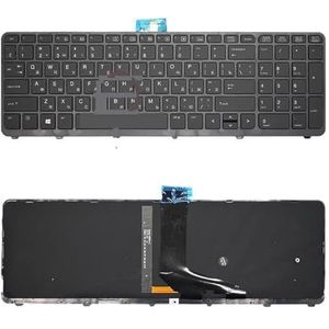 Russisch laptoptoetsenbord voor HP voor ZBOOK 15 G1 G2 17 HSTNN-C77C 733688-001(RU Backligh No Mouse)
