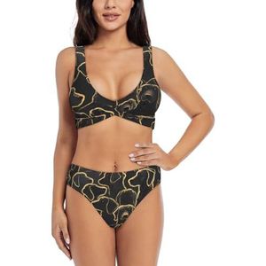Zelinge Bikinisets met hoge taille voor dames, 2-delige badpakken, twist-front badpak S-XXL