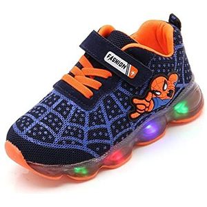 LED-licht sneakers voor kinderen, LED Kinderen Sneakers Schoenen, Knipperende Schoenen Spider Schoenen Gloeiende Sneakers Kinderschoenen for 1-9 jaar oud licht, antislip, slijtvaste mesh-schoenen zach