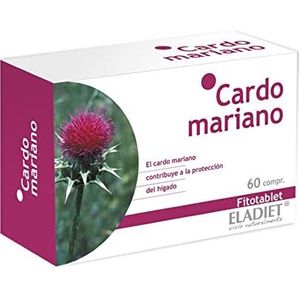 Eladiet Mariadistel, 60 tabletten, helpt de werking van het spijsverteringsstelsel te verbeteren, beschermt de leverfunctie, reinigende eigenschappen