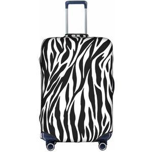 IguaTu Zebra Print Bagage Cover, Trolley Koffer Beschermende Elastische Cover, Anti-Kras Bagage Cover, Past 18-32 Inch Bagage, Wit, XL