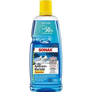 Sonax AntiFrost&KlarSicht concentraat (1 liter) levert tot 3 liter winterruitenvloeistof, direct klaar om te mengen, streepvrij, anti-kalkeffect, art.nr. 03323000