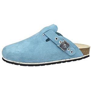 Sanita Mykonos Bio Sandal | For Women | Original Handmade | Extreme comfort for all day use | Suede leather | Adjustable strap | Turkoois | 38 EU