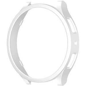 Watch Case BZN for Samsung Galaxy Watch 6 Half-inclusive PC Watch beschermhoes (roségoud) (rood) (zwart) enz (Color : White)