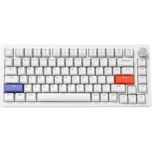 QPSJXN A75 TKL Mechanisch toetsenbord met snelle trigger, Hyper -snelle magneetschakelaar en RGB-verlichting, compact, 82 stuks, ABS-wit