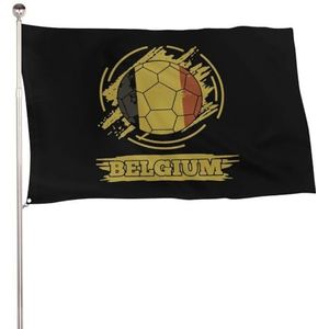 België Voetbal Mode Vlaggen Met Messing Grommets Voor Tuin Indoor Outdoor Decor 24x35 Inch