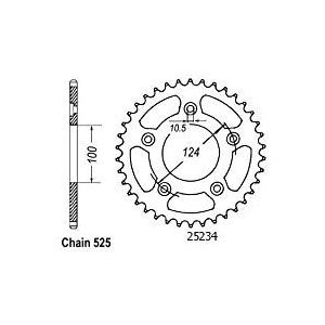 Kroon staal Ducati – 525-36 tanden – vergelijkbaar met JTR744 – Made in Germany