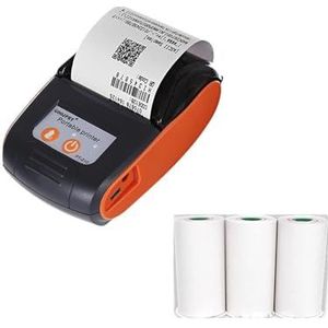 Draagbare inkjetprinter Mini Draagbare Bluetooth Thermal Printer Commercieel Ticket Ontvangst USB Draadloze printer Mini 58mm voor codedatumlabel(Purple)