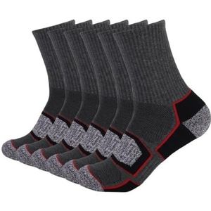 Hardloopsokken for dames en heren Ademende sportsokken met dempende ondersteuning Vochtafvoerende sportsokken for marathon, sportschool en training - Anti-blaar hardloopsokken for prestaties(6 pairs D