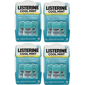 Listerine PocketPaks, Cool Mint, 24 strips (pak van 12) deur