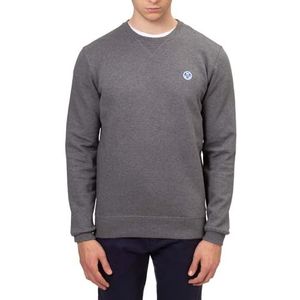 NORTH SAILS - Wintersweatshirt voor heren, ronde hals, met logo, Grijs, XXL