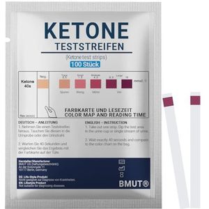 Ketose-teststrips - 100 stuks - Ketontest voor Effectieve Keto-Voeding en Dieet - Voor Urine
