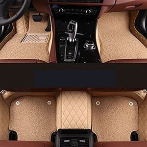 Custom Dubbellaags 5 Seat Auto Vloermatten Voor Volvo Xc90 S60 S80 C30 Xc60 V90 V60 Xc-classi S90 S40 V40 Alle Modellen Automatten Autotapijt (Color : All beige)