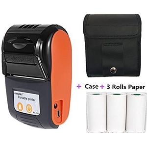 Draagbare Printer, Mini Draagbare Bluetooth Thermal Printer Commercieel Ticket Ontvangst USB Draadloze printer Mini 58mm(Giallo)