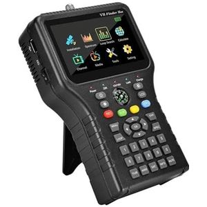 Digitale satellietzoeker V8 Finder Max Satellietsignaalzoeker 4,3-inch LCD DVB-S/S2/S2x H.265 ACM Satellietnetwerk 8-bits locator voor het aanpassen van de satelliet-tv-schotel