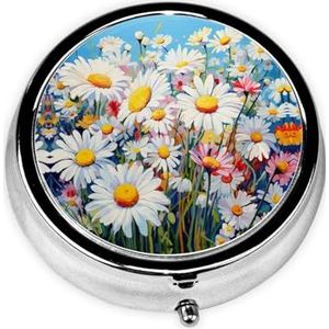 Ronde pillendoos draagbare medicijndoos voor reizen pillendoos, past zakken portefeuilles