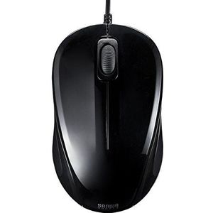 SANWA SUPPLY MA-BL9BK muis USB Optisch 1000 DPI - muis (beide handig, optisch, USB, 1000 dpi, zwart)