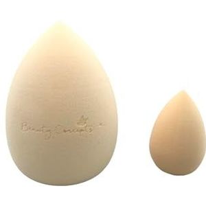 Make-upspons Beauty Blender Foundation Sponzen Latex Gratis Blender Beauty Make-up Sponzen voor Vloeibare Foundation Poeder Zonnebrandcrème en Crème 1 Grote Spons 1 Kleine Spons (beige)