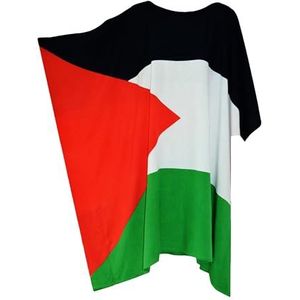 Cool Kaftans Palestina Gaza Blouse T-Shirt Top Dames Mannen Ontwerp en Print Kwaliteit, Zwart Wit Groen Rood, One Size