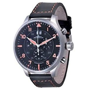 Zeno-Watch Mens Horloge - Super Oversized Chrono Big Date Navigator - 6221N-8040Q-a15