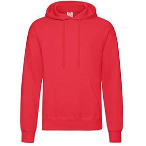 Fruit of the Loom Heren hoodie sweatshirt, mat, rood, L