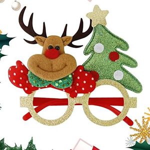 BAOK Kerstdecoratie Kostuum Brillen | Kerst Funny Party Eyewear | Sneeuwpop Bril Rendier Brillen Diverse Stijlen voor Kerstfeest en Vakantie Gunsten