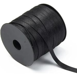10/20/50M gekleurde beha schouderband 6/8/10/15mm spandex elastische banden zachte elasticiteit trim ondergoed riem DIY naaien accessoire-zwart-8mm-50meter