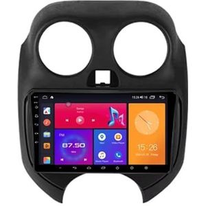 Android 13 Autoradio 9 inch Touch scherm dubbele Din auto stereo voor Nissan March K13 2010-2013 met Bluetooth/FM radio/wifi/USB/stuurwielbediening/GPS(8 Core 8+256G)