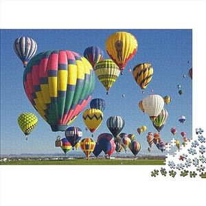 Heteluchtballon hersenkraker houten puzzels voor volwassenen en tieners ballonnen puzzels met voor koppels en vrienden, uitdagende educatieve spelletjes, vierkante puzzel, 300 stuks (40 x 28 cm)
