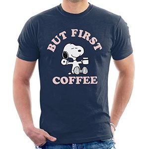 Peanuts Maar eerste koffie Snoopy mannen T-Shirt