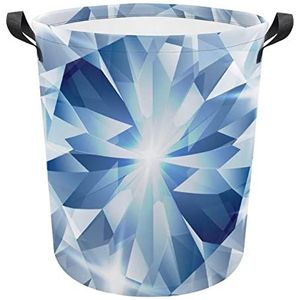 Zilver en blauw met concept diamant wasmand opvouwbare waszak grote opbergmanden met duurzaam handvat