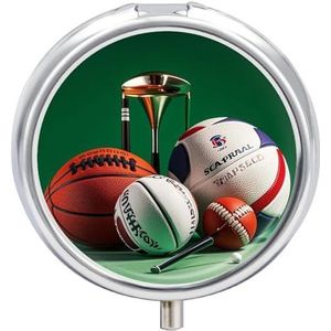 Ronde pillendoos 3 compartimenten draagbare medicijnpillendoos één maat pillendoos voor zakpillenorganisator en vitaminecontainers voor reizen