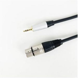 3,5 mm stereo TRS-aansluiting naar XLR vrouwelijke kabel Man-vrouw audiokabel Microfoons Luidsprekers Geluidsconsoles Versterker (Color : Black Blue, Size : 15M)