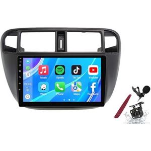 Android 14 Autoradio Sat Navi voor H-onda Civic (1995-2001) 9 Inch Touchscreen Multimedia Speler met Draadloze Carplay GPS Navigatie FM RDS Bluetooth 5G-WiFi SWC DSP,M120s