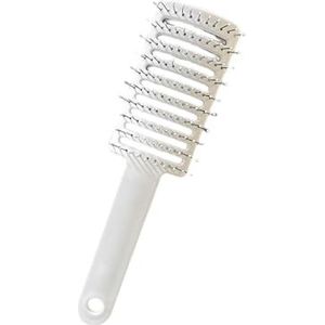 Geventileerde Haarborstel Gebogen Kam Nat Droog Haar Kammen Kappers Schoonheid Gezonde Styling Gereedschap Voor Salon Thuisgebruik Krullend Wit