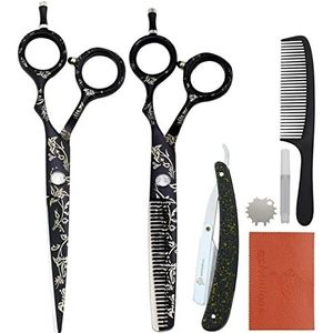 5,5/6 ""Razor Hair Scissors Kappers Schaar Kapper Salon Styling Scisors Professionele Japanse Haircutting Shears Dunner Shear (Maat : 6.0 inch)