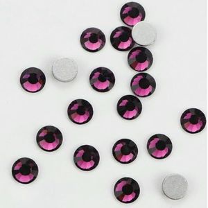 101-133 Koude Fixatie Kristallen Cristales Flatback Zilveren Achterkant Niet Hotfix Strass Voor Tassen Schoenen Kleding Telefoon DIY Nail Art-132 Amethist-2mm SS6 1440 stuks