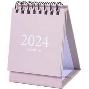 Papieren dagplanner, compact formaat, kleine kalender, verdikte basis, stijlvol ontwerp, van augustus 2023 tot december 2024, metalen draadspoel voor kantoorplanning (#4)