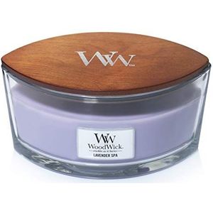 WoodWick Ellipse-geurkaars met knapperende lont | Lavender Spa | Tot wel 50 uur brandtijd