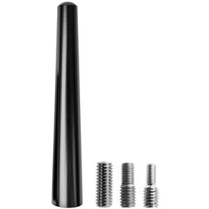 Auto-antenne, 9 cm lang, voor storingsvrije AM-, FM- 87,5-108 MHZ-, DAB-, DAB+-ontvangst, in zwart, met universele adapter M4 M5 M6, korte sprietantenne