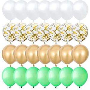 Ballonnen 40 stks10inch avocado sage groene ballonnen parel wit goud confetti ballon bruiloft douche verjaardagsfeestje decoraties Heliumballonnen (Size : Pearl light green)