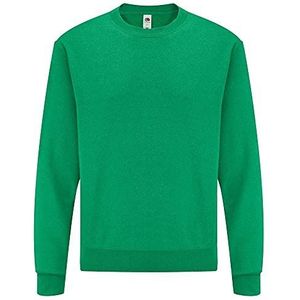 Fruit of the Loom Heren sweatshirt, maat XL, groen gemêleerd