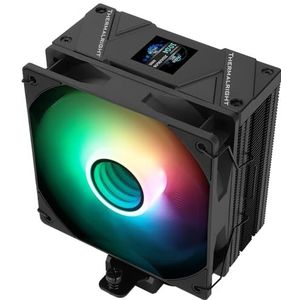 Thermalright Assassin Spirit 120 Vision ARGB Black CPU-luchtkoeler, pc-koeling, 1500 tpm, resolutie 240 x 240 cm, 1,54 inch LCD-IPS-display, koeler