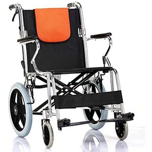 Rolstoelen Opvouwbare rolstoelen, opvouwbare rolstoel Kleine en lichtgewicht reisversie van aluminiumlegering Opvouwbare draagbare draagbare trolley voor gehandicapten voor ouderen, nettogewicht 12 k