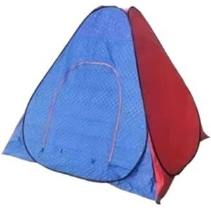 Kampeertent Outdoor kampeerbenodigdheden Winter opvouwbare snel openende poncho viskatoenen tent Kampeer tent (Color : Red blue L B)