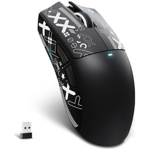 MAMBASNAKE X ATTACK SHARK X11SE Draadloze Gamingmuis-Tot 22000 DPI,PixArt PAW3311 sensor,BT/2.4G/Bedraad,59g lichtgewicht met tape,2000W klikken,40G acceleratie,lange batterijduur,voor Win/Mac-Zwart