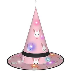 SSIMOO Bunny Leuke Elegante Vrouwen Halloween Heks Hoed Led Verlichte Accessoire - Perfect Voor Feesten En Rollenspel