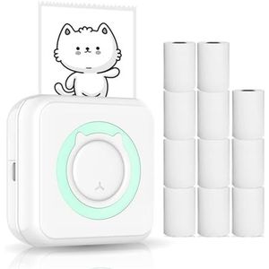 Thermisch Printer Draagbare Thermische Printer 58 Mm Mini-fotoprinter Pocket Thermische Labelprinter Draadloze BT For Thuiskantoorstudie Duidelijk Snel(BL-11 Papers)