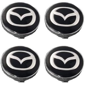4 stuks auto wielnaafdoppen voor Mazda 65mm auto wielnaafdoppen vervangende naafdoppen wielnaafdoppen stickers C