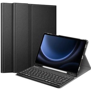 FINTIE Toetsenbord voor Samsung Galaxy Tab S10 Lite 10,9 inch 2025 en Galaxy Tab S10 FE/S9 FE 10,9 inch/S9 11 inch, [Frans AZERTY] Bluetooth-toetsenbord, draadloos, multipositie, zwart